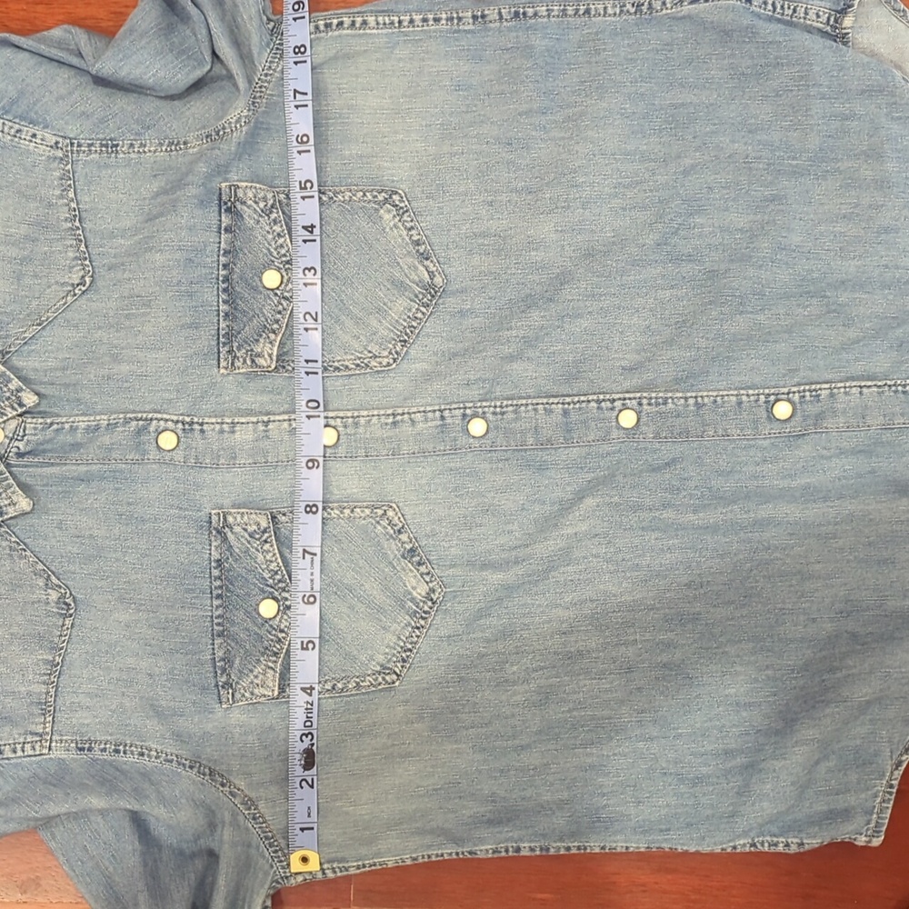 GAP Light Wash Denim Button-Down Shirt - Picture 8 of 9